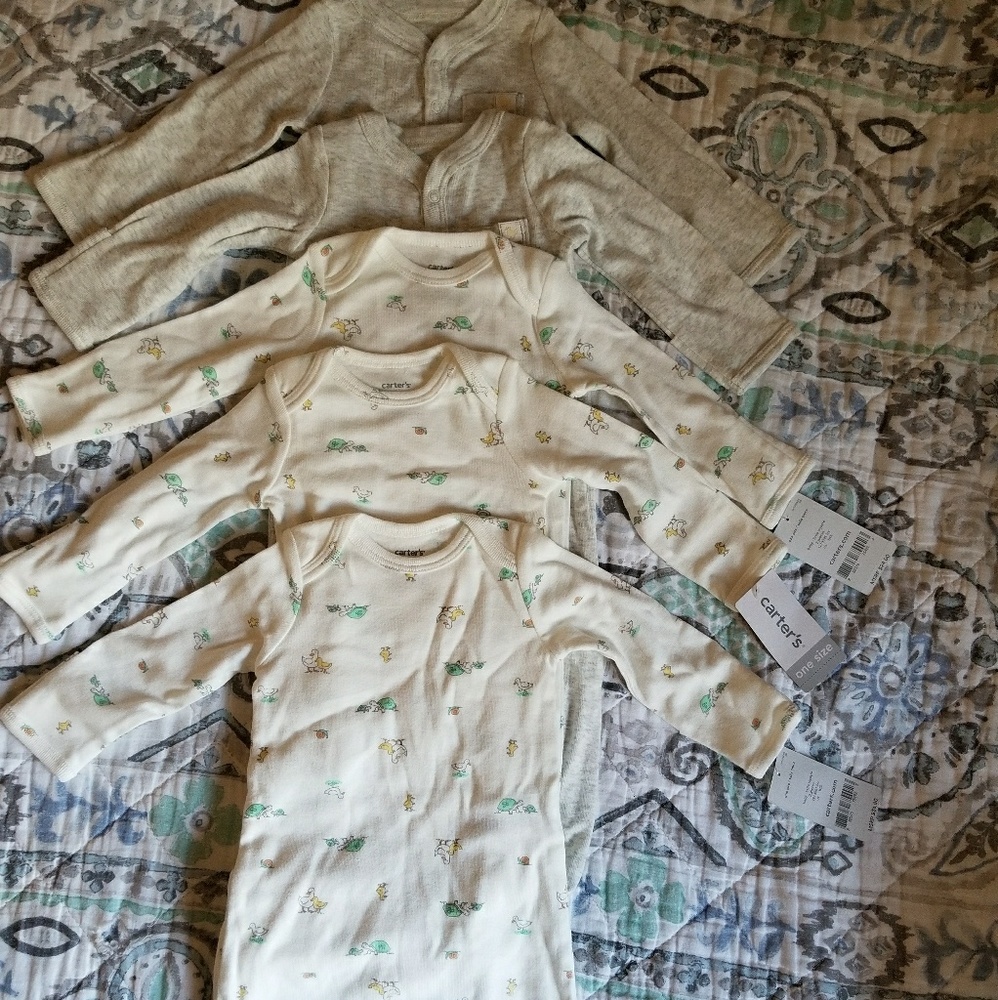 5 baby gowns